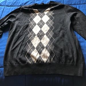 Men’s XL Light Knit Argyle Sweater